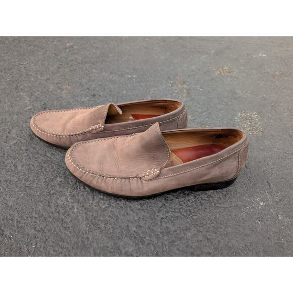 Johnston & Murphy Men's Cresswell Venetian Gray Nubuck Loafer Sz 8 20-9577 - Picture 1 of 8